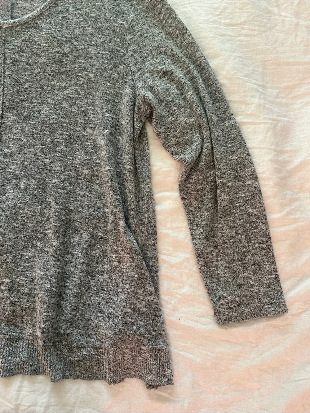 Coldwater Creek Heather Gray V-Neck Pullover